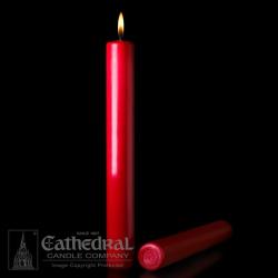  Christmas 51% Beeswax Red Altar Candles 7/8 x 12 Short 4 SFE (24/bx) 
